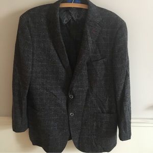 blujacket Baby Alpaca Gray Plaid Men's Sport Coat Sz 42R